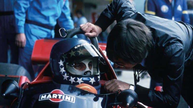 Hans Stuck behind the Brabham wheel