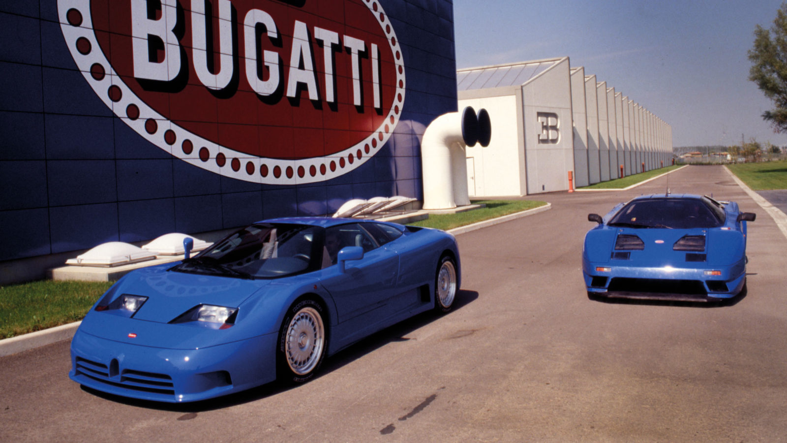 In 1990 Bugatti’s shiny factory