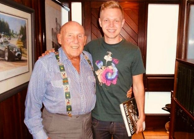 Kevin Magnussen with Stirling Moss in 2016
