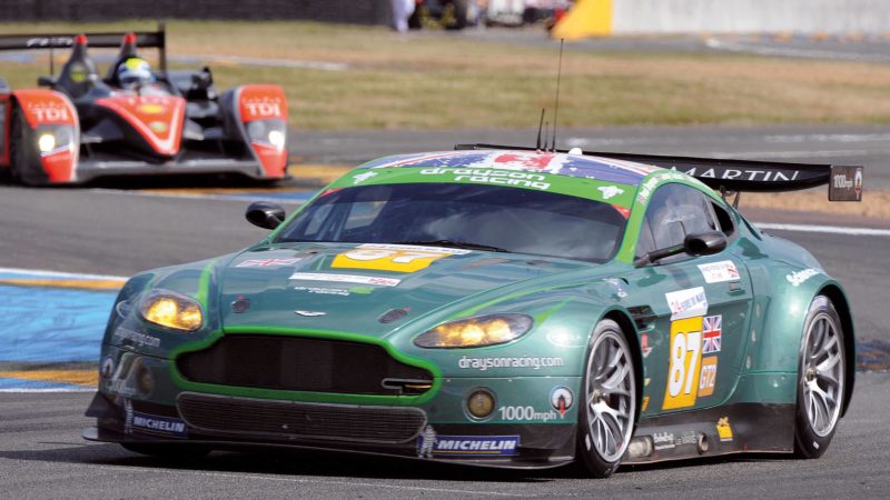 Lord Paul Drayson's Aston Martin during the 2009 race