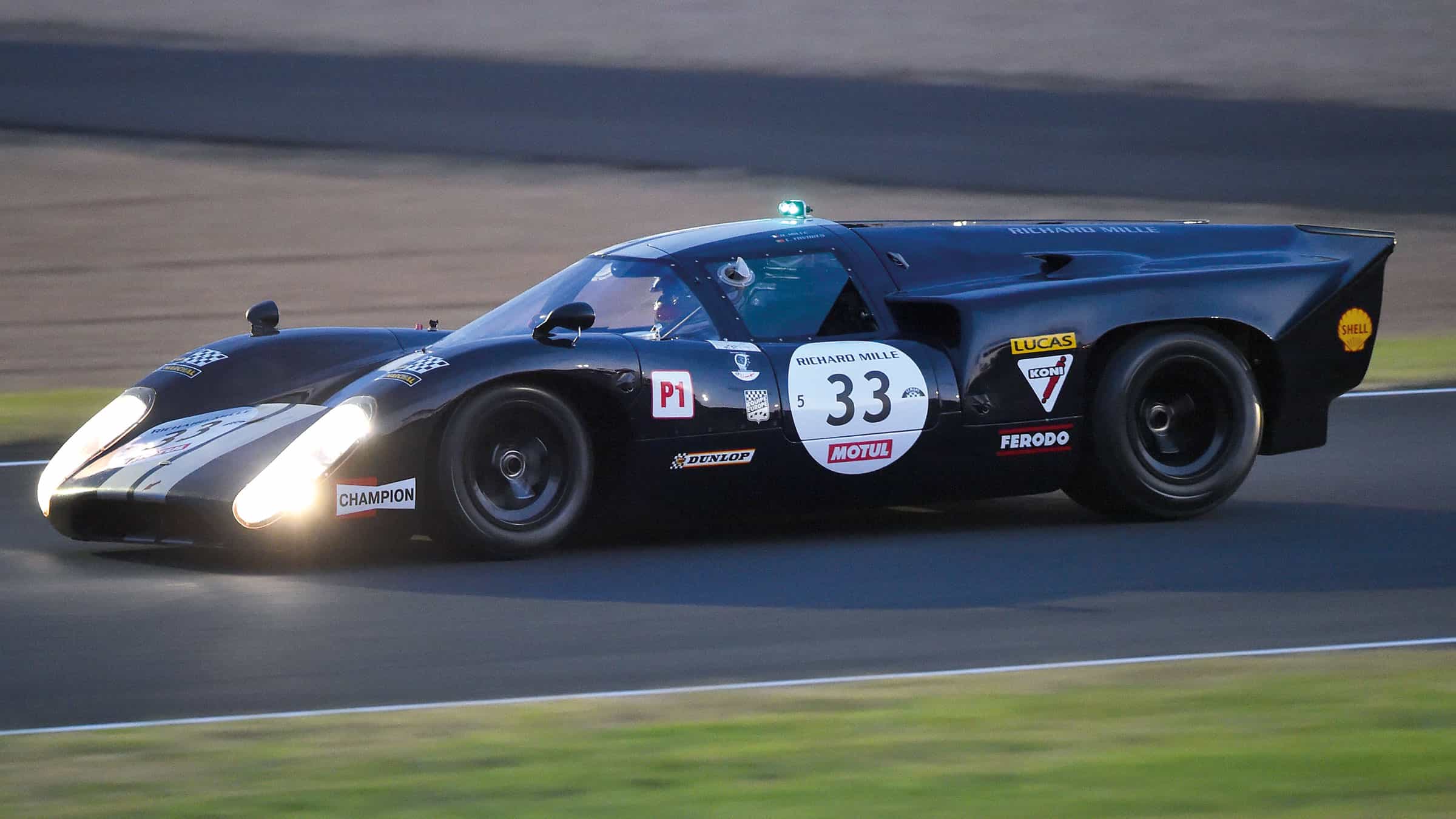 Mille’s Lola T70, on track in 2018, sharing