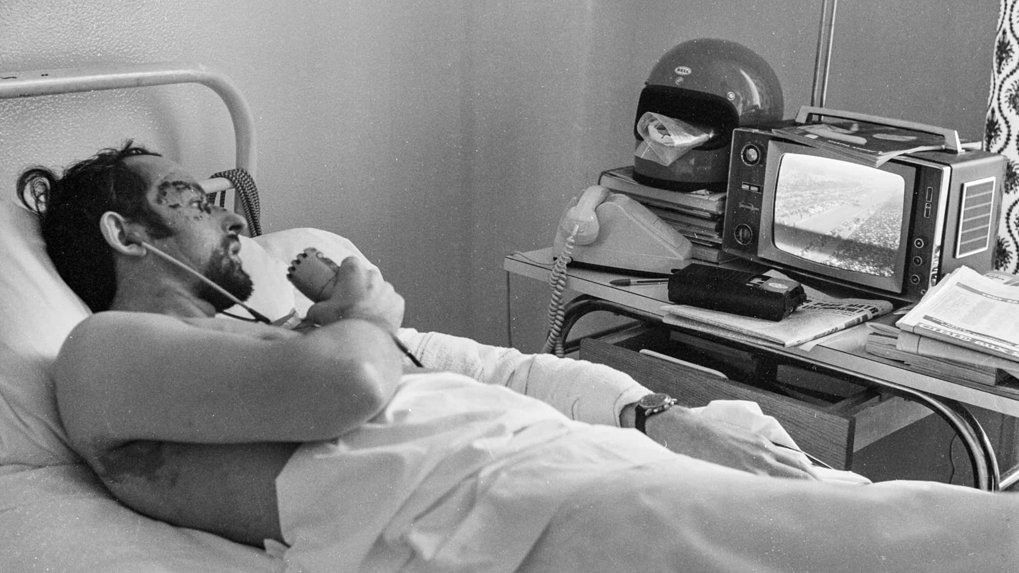 Pescarolo watches race from hospital bed