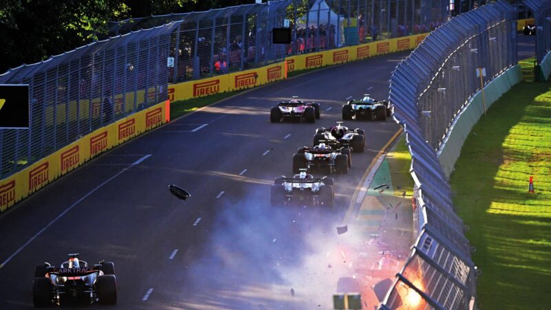 Pierre Gasly and Esteban Ocon’s Alpines collide at Albert Park