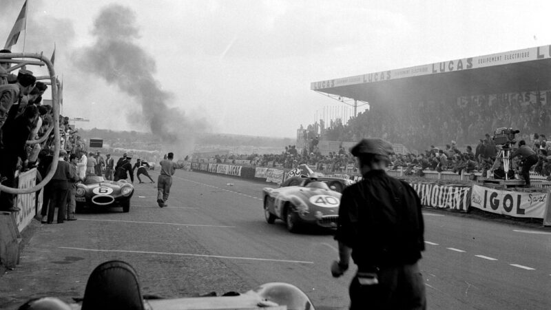 Pierre Levegh’s Mercedes flew into the crowd