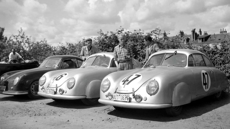 Porsche in 1951 lined up