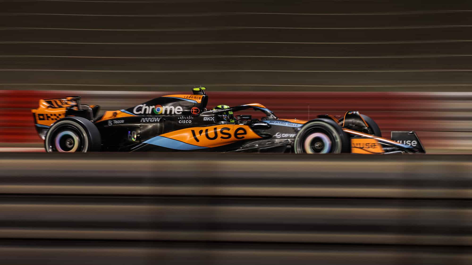 Side view of 2023 McLaren at Saudi Arbian GP
