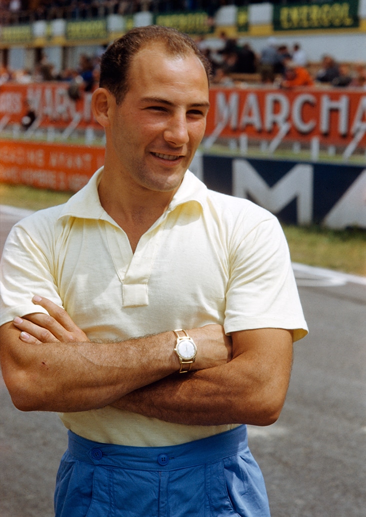 Stirling Moss at Le Mans in 1955