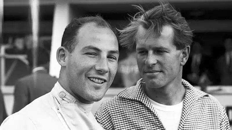 Stirling Moss with Peter Collins at Le Mans in 1956