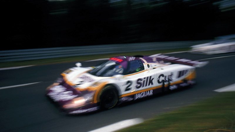 The winning Jaguar XJR-9LM at Le mans