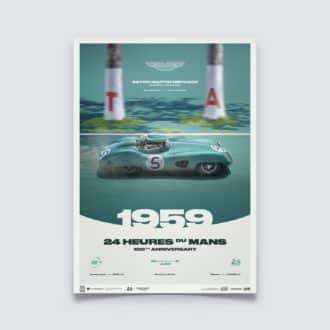 Product image for Aston Martin DBR1/300 | 24H Le Mans | 100th Anniversary - 1959 Poster