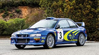Richard Burns’ brilliant Subaru Impreza WRC car tops Bonhams auction