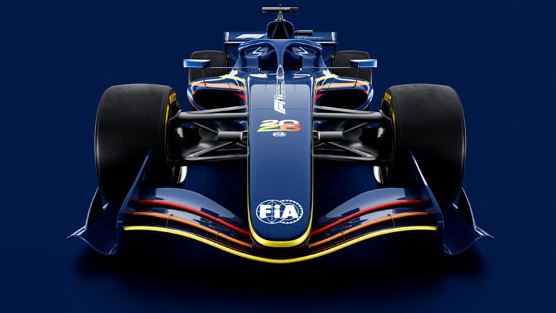 2026 prototype F1 car front profile