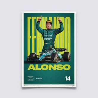 Product image for Aston Martin Aramco Cognizant Formula One™ Team - Fernando Alonso - 2023 Poster