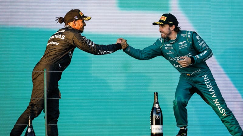 Alonso and Hamilton sharing the podium in Australia this year