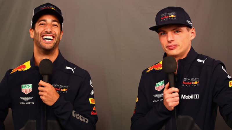 Daniel Ricciardo and Max Verstappen in 2018
