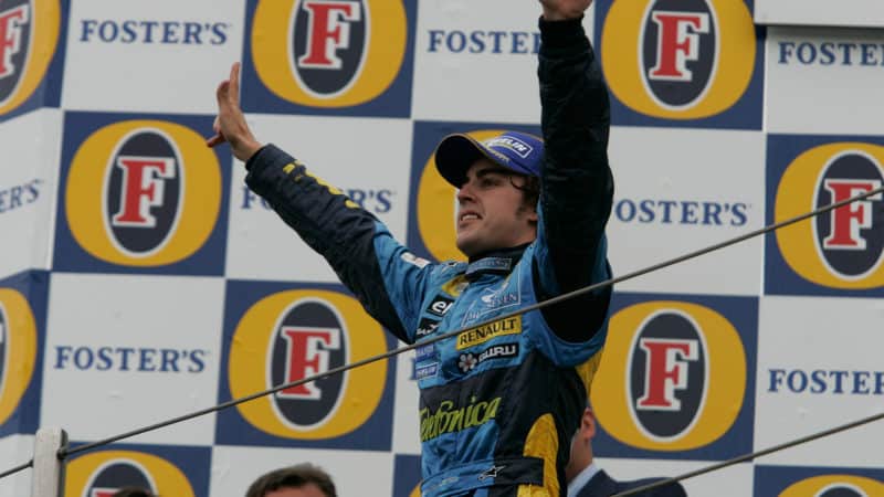 Fernando Alonso wins 2005 San Marino GP