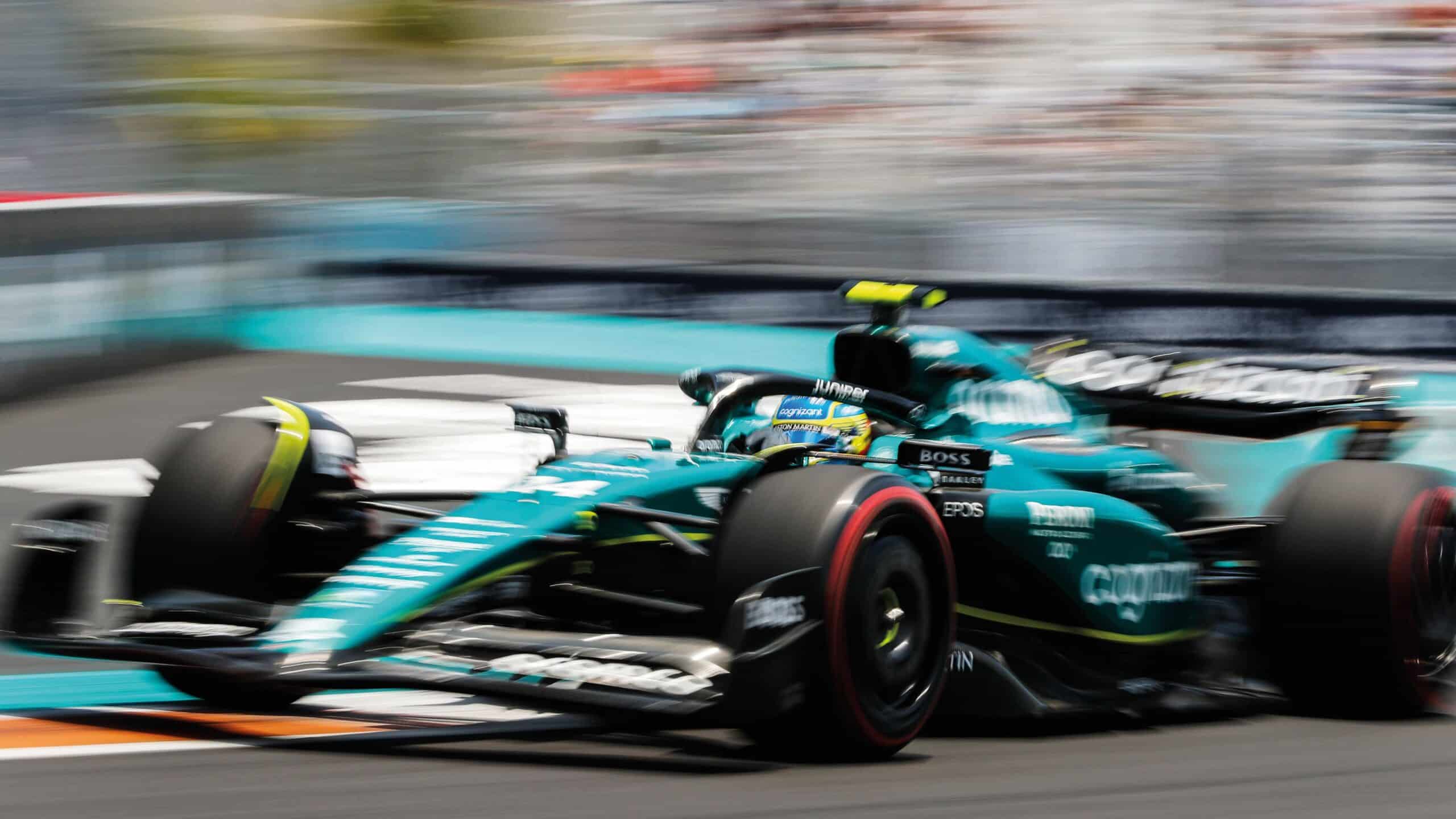 Fernando Alonso at Miami in Aston Martin
