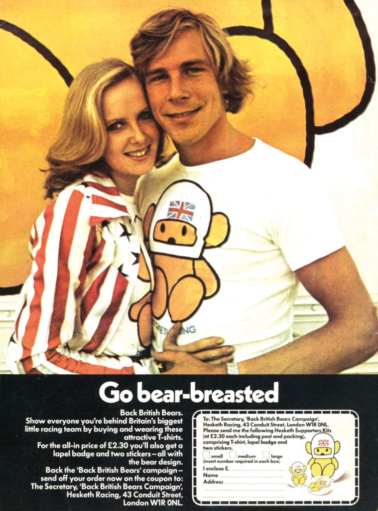 Go bear-breasted” with a Hesketh T-shirt