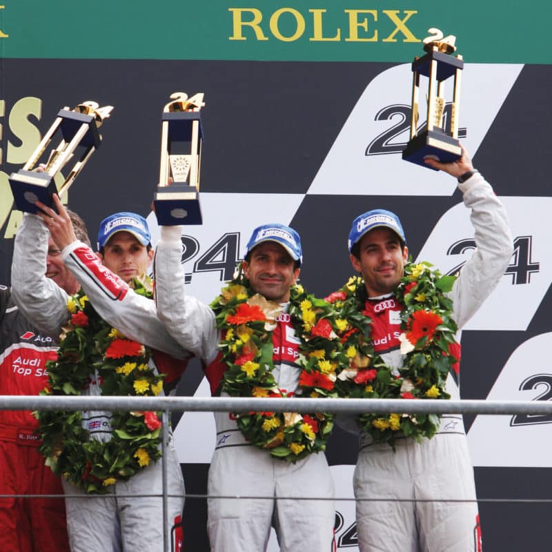 Jarvis Le Mans podium in 2013