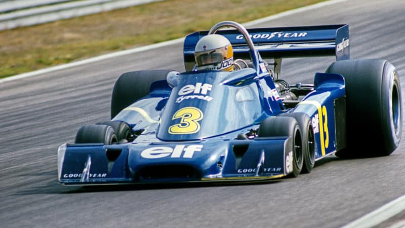Jody Scheckter at Anderstorp 1976 in 6-wheeler Tyrrell