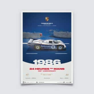 Product image for Porsche 962 C | 24H Le Mans | 100th Anniversary - 1986 Poster