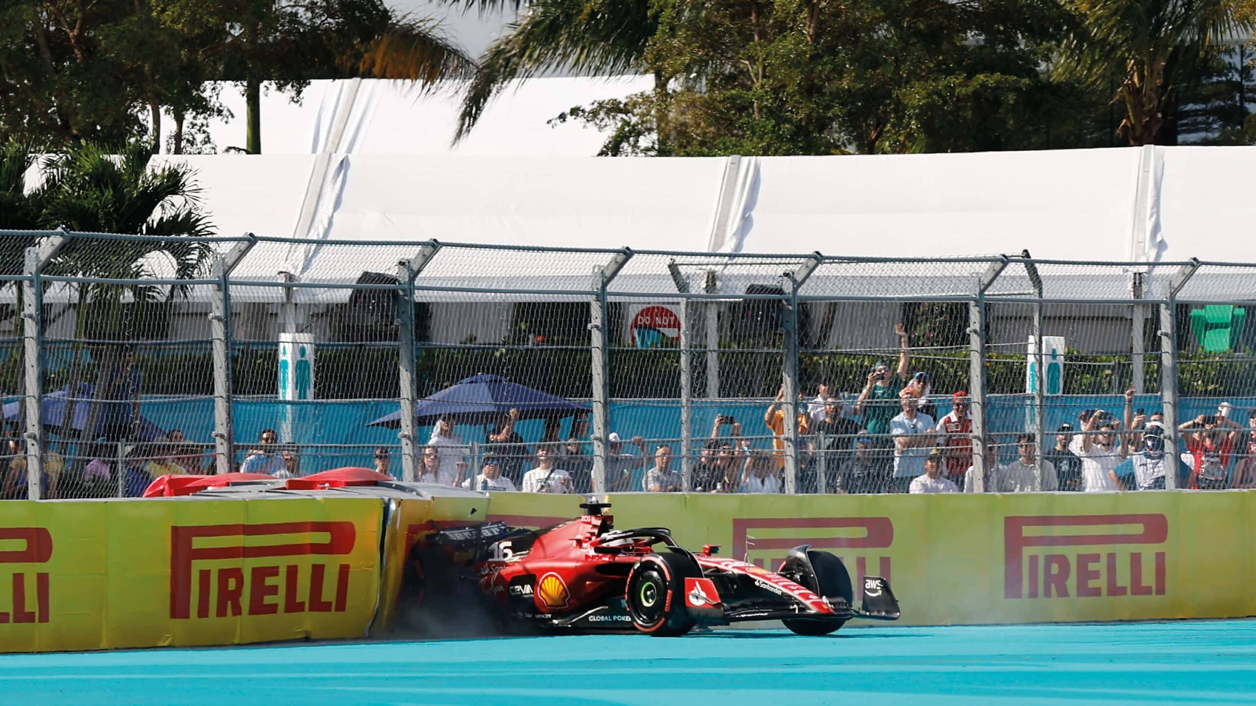 Leclerc crash at qualifying in the US