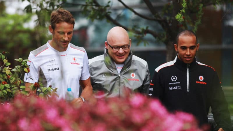 Lewis Hamilton and Jenso Button at McLaren