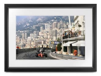 Product image for Nigel Mansell signed Ferrari 'Up the Hill' photograph