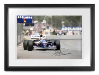Product image for Nigel Mansell signed Williams 'Last Win' photograph