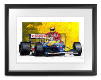 Product image for Nigel Mansell signed Taxi for Senna art by David Johnson