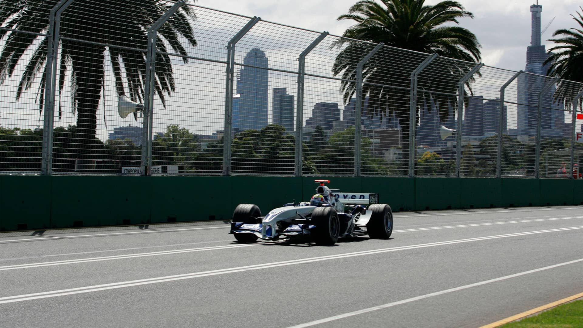 Mark Webber during qualifying for the 2005 Australian Grand Prix
