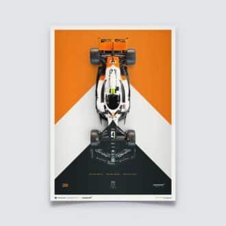 Product image for McLaren Formula 1 Team - Lando Norris - The Triple Crown Livery - 60th Anniversary - 2023 Poster