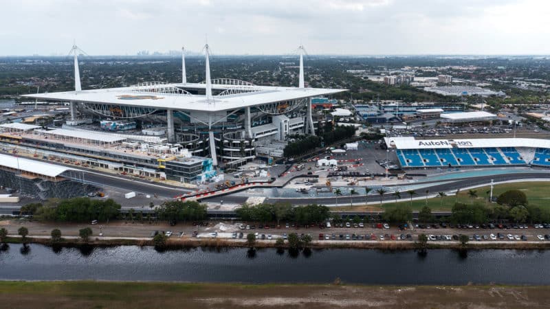Miami Grand Prix circuit under construction