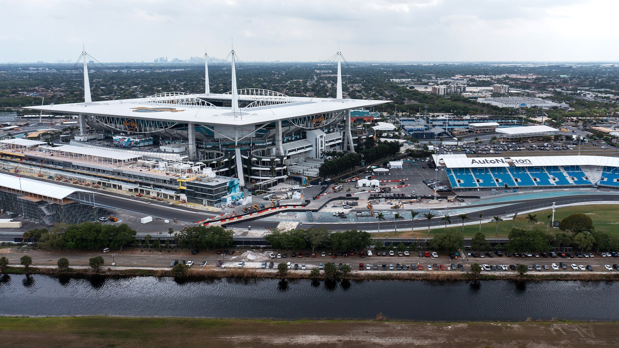 Miami Grand Prix circuit under construction