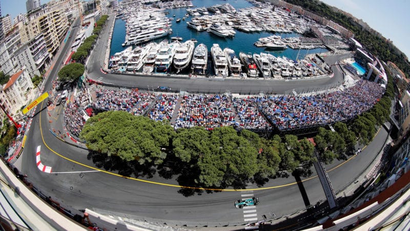Overhead view of Monaco Grand prix circuit