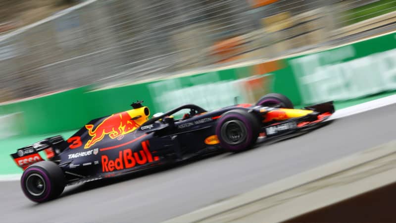Red Bull of Daniel Ricciardo in 2018 Azerbaijan GP