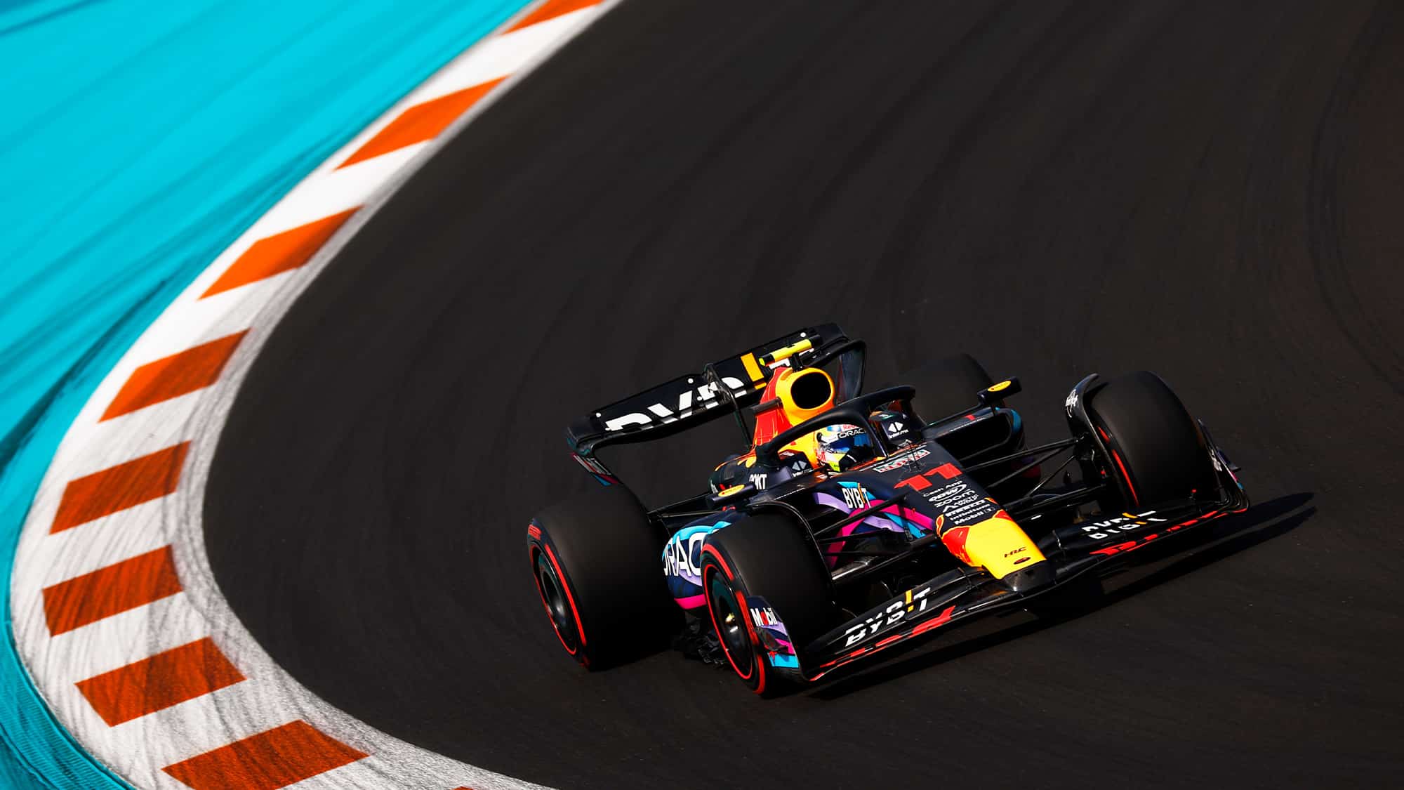 Sergio Perez in qualifying for the 2023 Miami GP