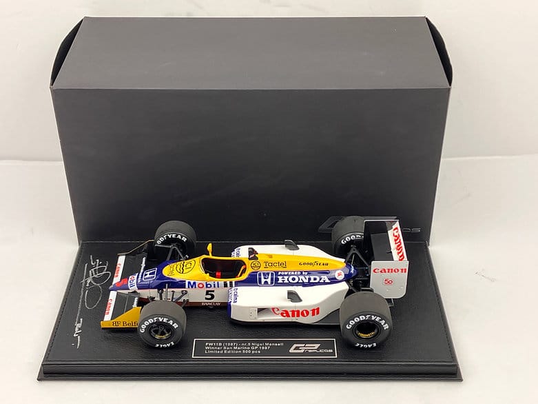 Nigel Mansell signed Williams FW11B, 1/18 GP Replicas
