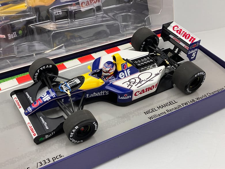 Nigel Mansell signed Williams FW14B, 1/18 Minichamps
