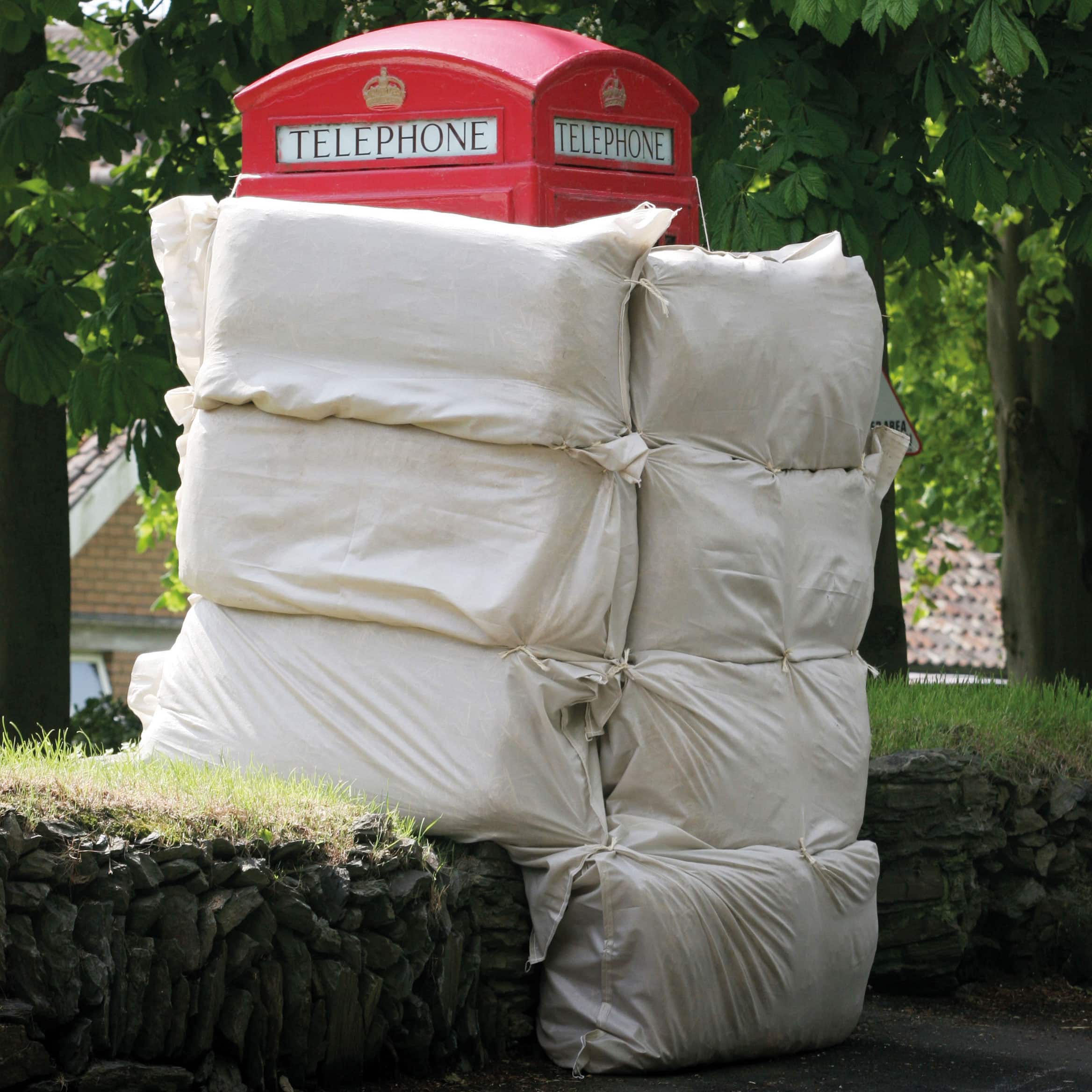 A padded phone box at IOM TT