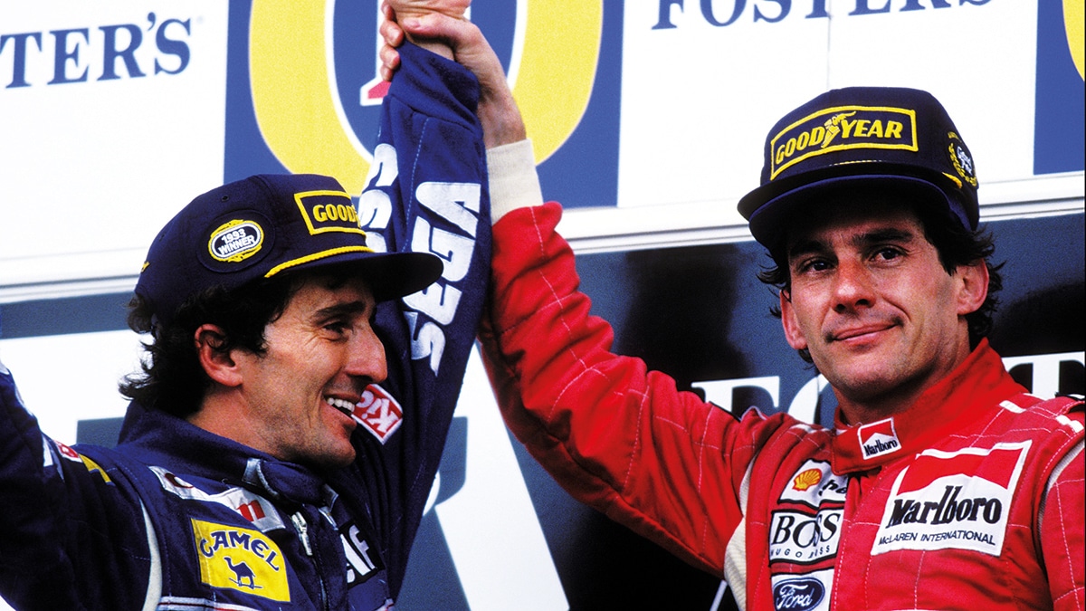 Alain Prost and Ayrton Senna