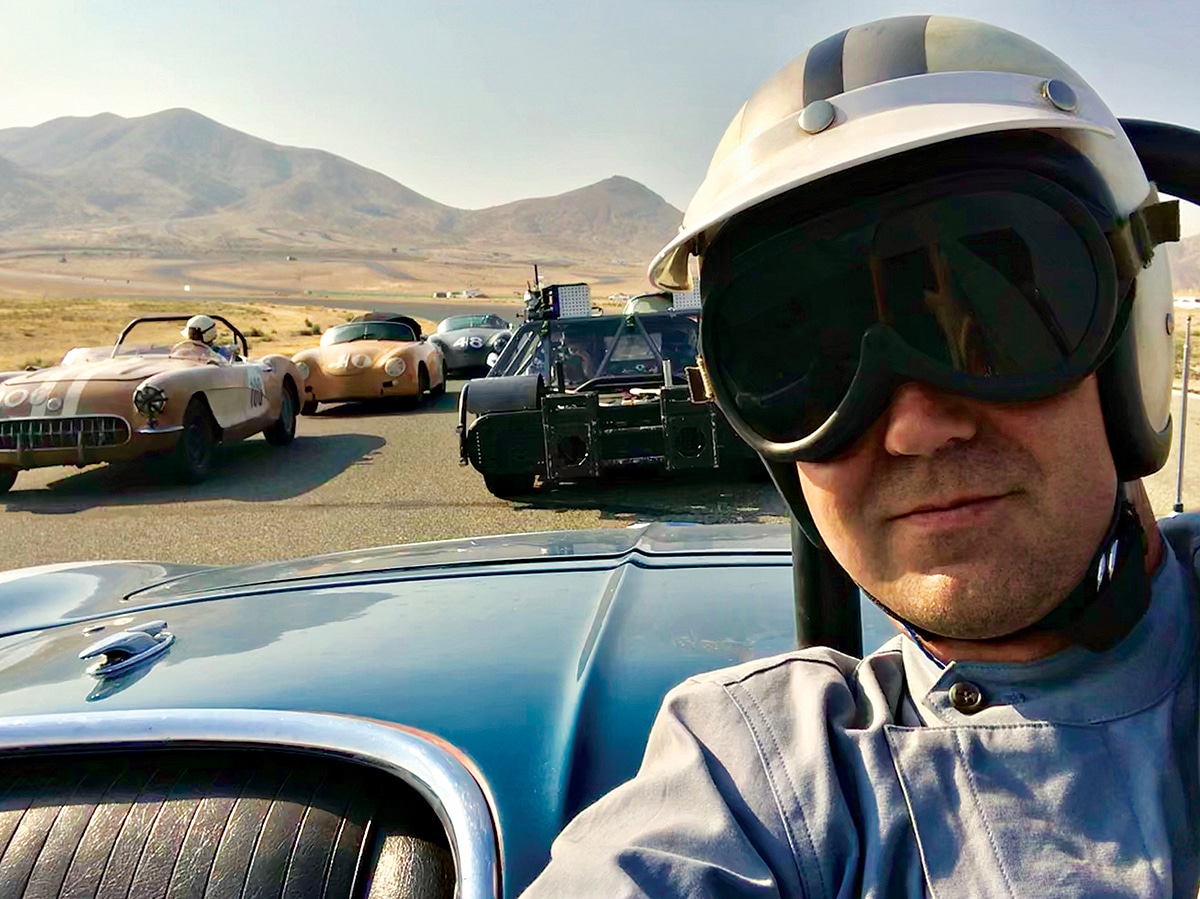 Author Derek Hill on board a Corvette