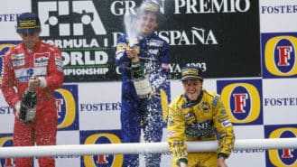 Cold conflict on the only F1 podium Prost, Senna & Schumacher shared