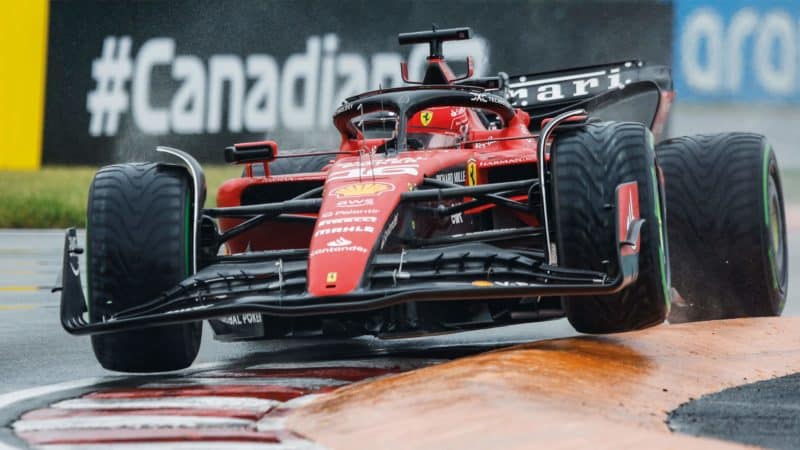 Charles Leclerc in the rain at Montreal 2023