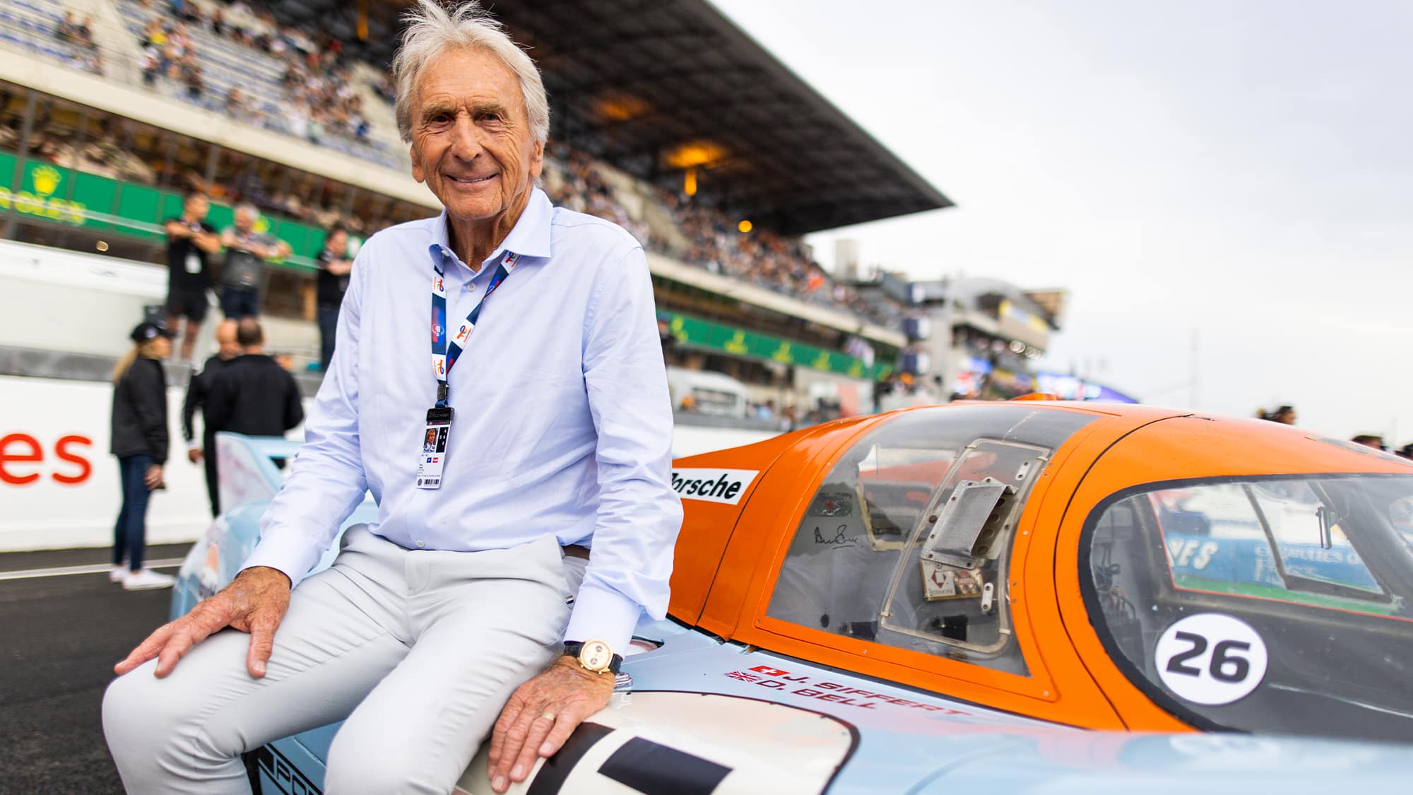 Derek Bell with Gulf Porsche 917