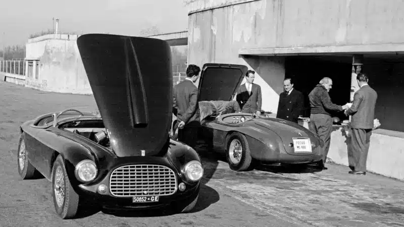 Ferrari 166s being tested