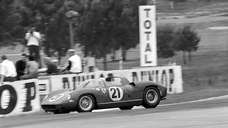 Ferrari 250P of Ludovico Scarfiotti Lorenzo Bandini in 1963 Le mans 24 hours