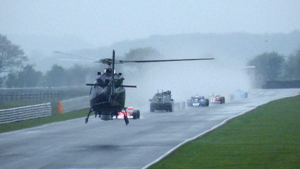 Filming action shots on the movie Rush