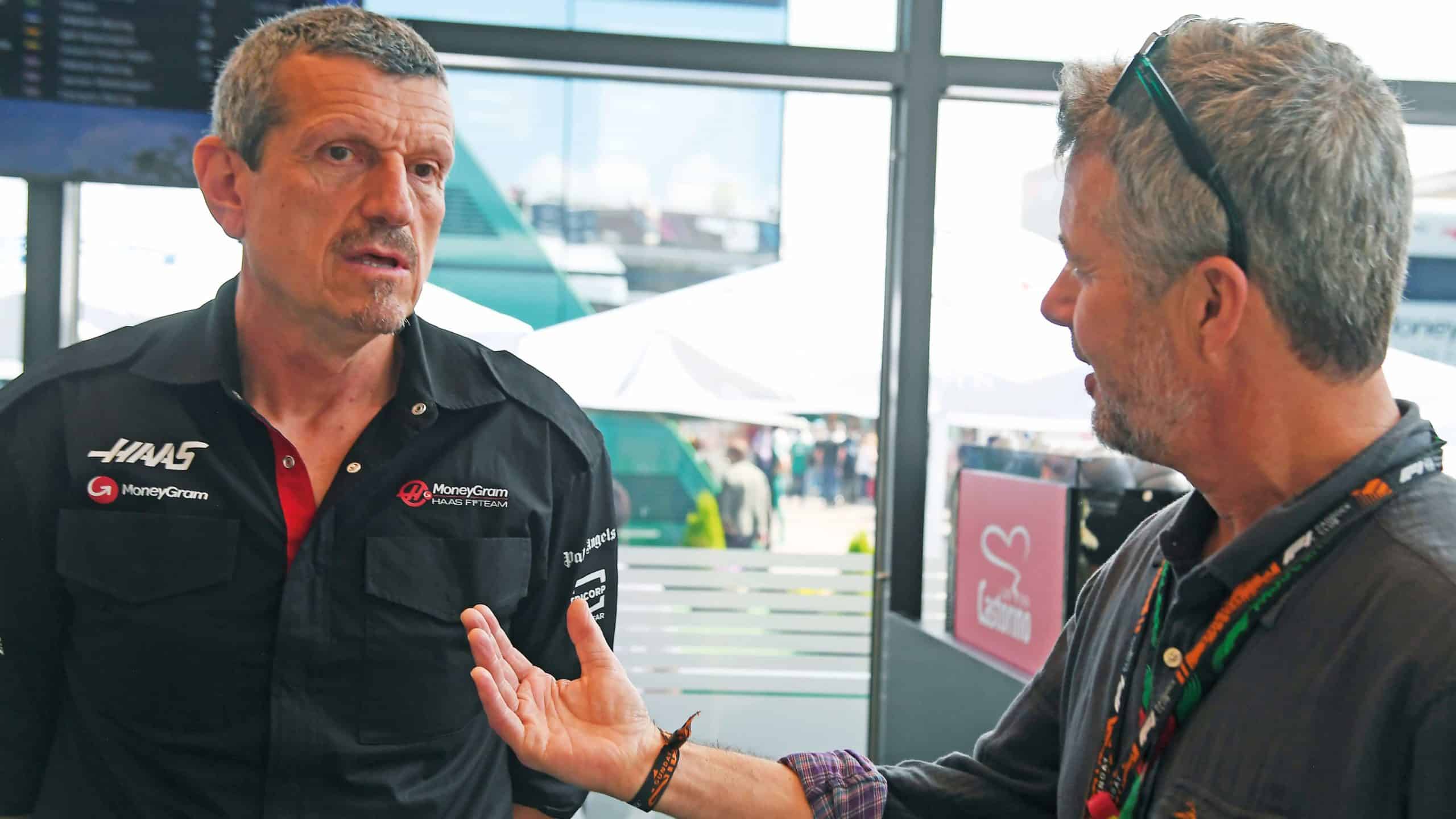 Guenther Steiner chatting at the Monaco GP