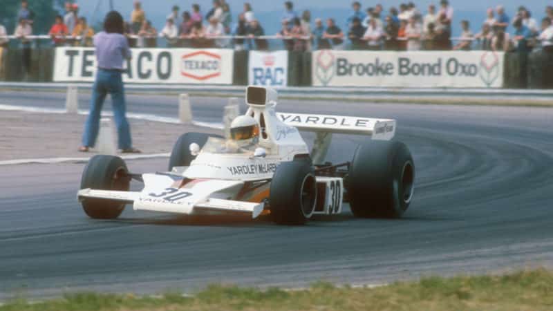 Jody Scheckter in practice for 1973 British Grand prix